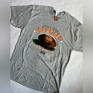 CHICAGO BEARS Jerzees Heather Gray Short Sleeve Tee SZ Large 2006 NFC Champs